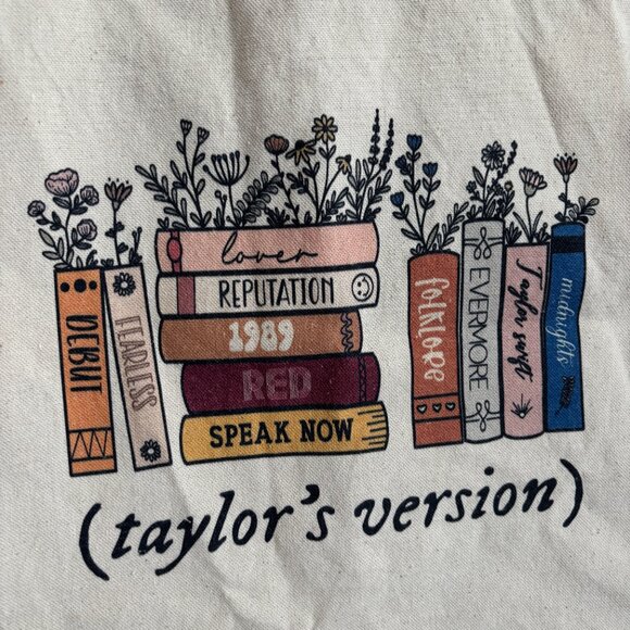Taylor Swift Taylor's Version Cotton Canvas Tote Bag - Picture 3 of 10